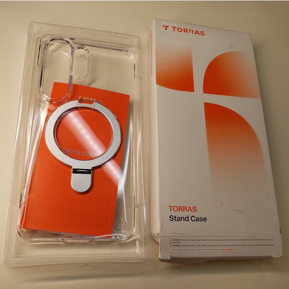 TORRAS Magnetic Clear Case with Kickstand Ring for Samsung Galaxy S26 Ultra 6.9"